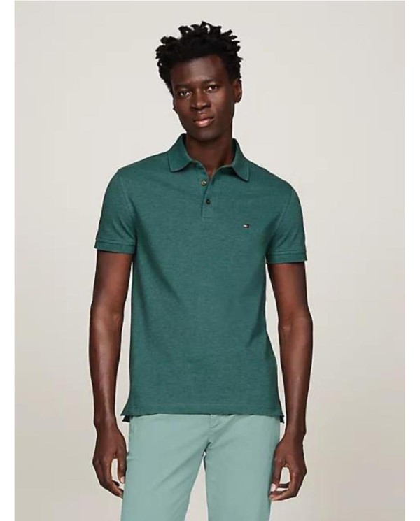 POLO  TOMMY HILFIGER1985 DE CORTE REGULAR CON LOGO BORDADO VERDE CLARO