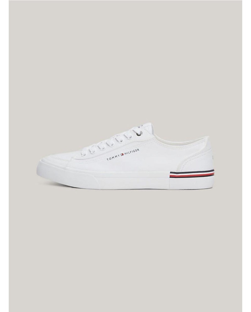 ZAPATILLAS TOMMY HIFILGER CON RIBETE DISTINTIVO BLANCO