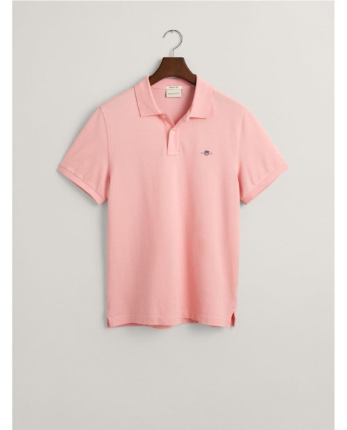 Polo GANT de piqué Regular Fit Shield ROSA