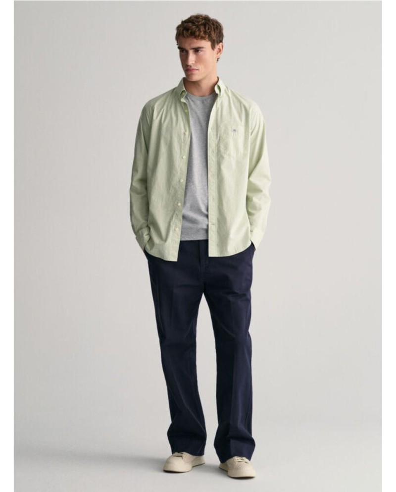 CAMISA GANT POPELIN REGULAR FIT VERDE