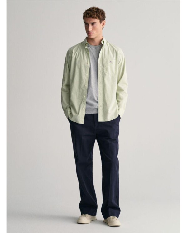 CAMISA GANT POPELIN REGULAR FIT VERDE