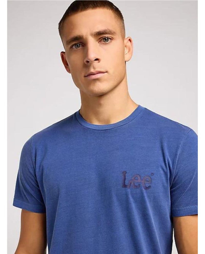 MEDIUM WOBBLY LEE TEE IN SURF BLUE AZUL TINTA