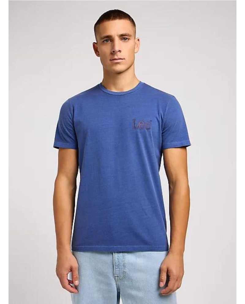 MEDIUM WOBBLY LEE TEE IN SURF BLUE AZUL