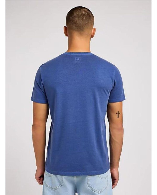 MEDIUM WOBBLY LEE TEE IN SURF BLUE AZUL