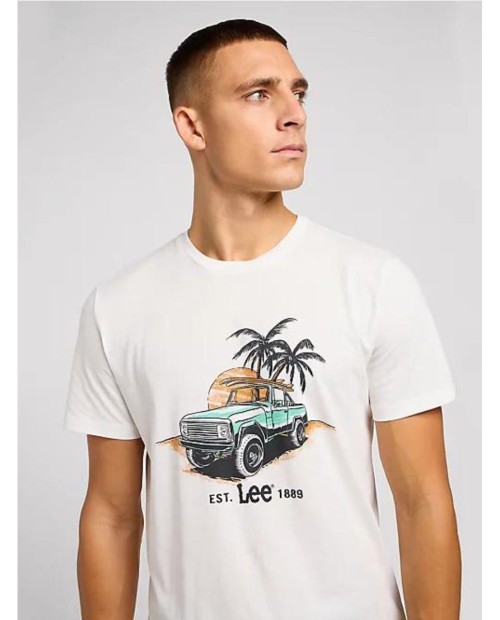 CAMISETA LEE GRAPHIC TEE IN ECRU BLANCO 2