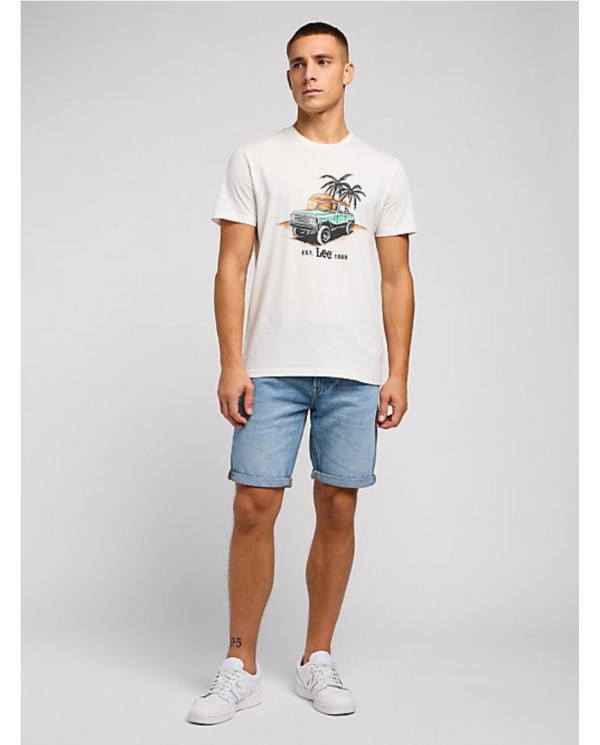 CAMISETA LEE GRAPHIC TEE IN ECRU BLANCO
