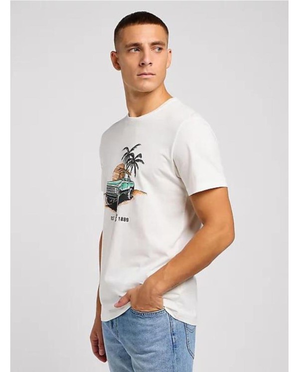 CAMISETA LEE GRAPHIC TEE IN ECRU BLANCO