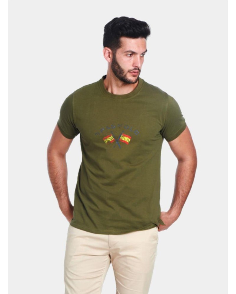 CAMISETA BANDERA VERDE MILITAR