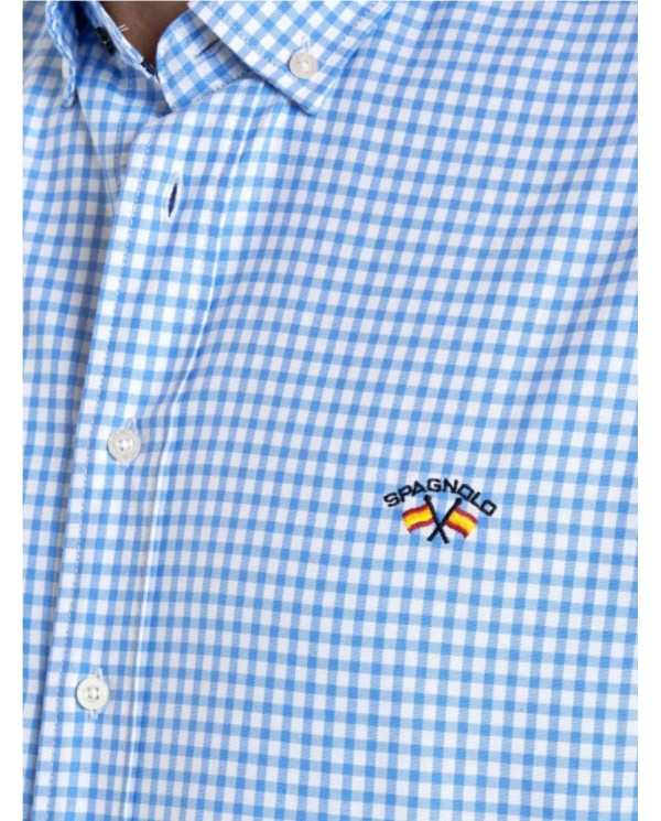 CAMISA SPAGNOLO BANDERA POPELIN CUADROS AZUL