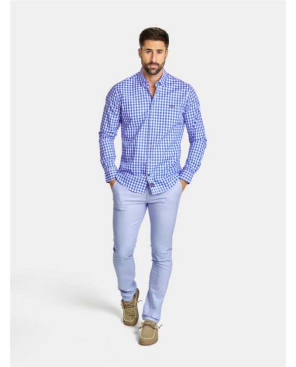 CAMISA SPAGNOLO CUADROS AZUL