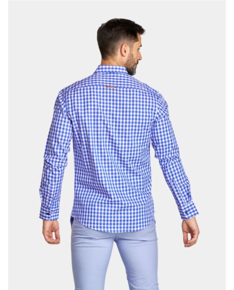 CAMISA SPAGNOLO CUADROS AZUL