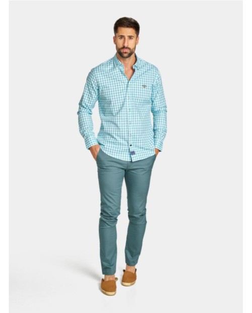 CAMISA SPAGNOLO CUADROS VERDE