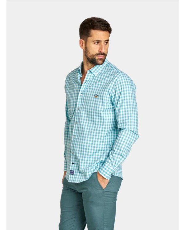 CAMISA SPAGNOLO CUADROS VERDE