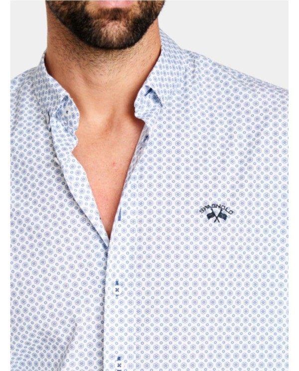 CAMISA SPAGÑOLO ESTAMPADA AZUL