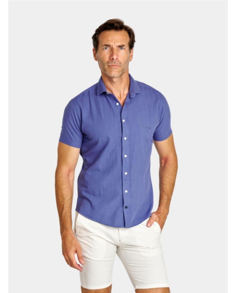 CAMISA SPAGNOLO MANGA CORTA SEMIHILO SMART AZUL