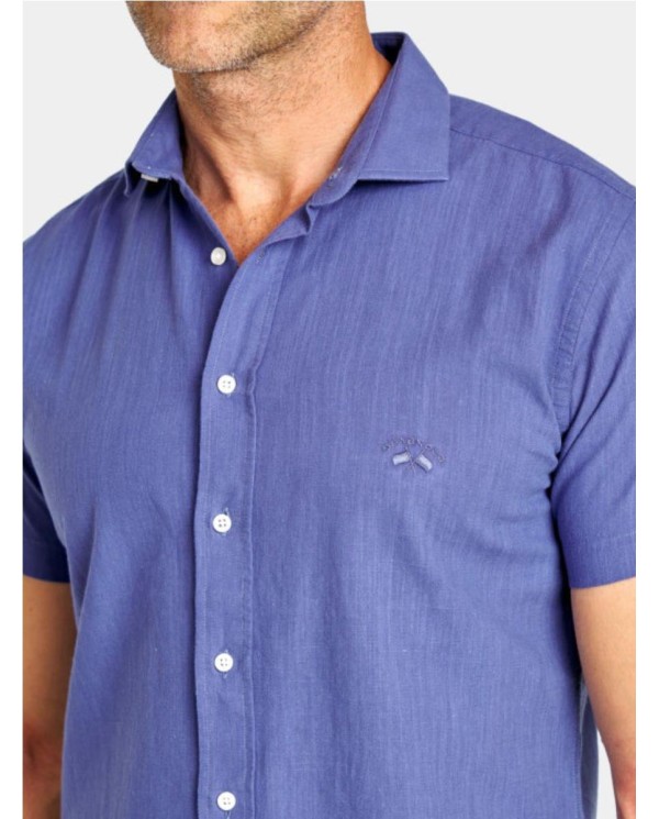 CAMISA SPAGNOLO MANGA CORTA SEMIHILO SMART AZUL
