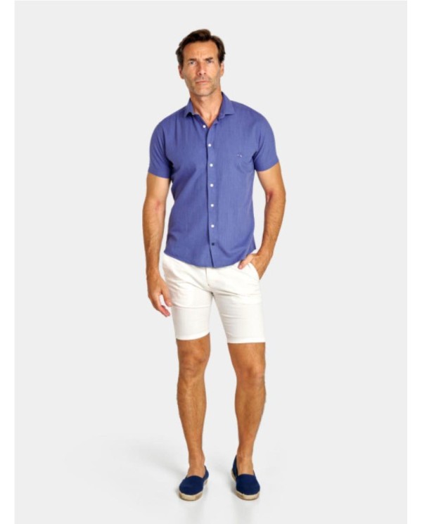 CAMISA SPAGNOLO MANGA CORTA SEMIHILO SMART AZUL