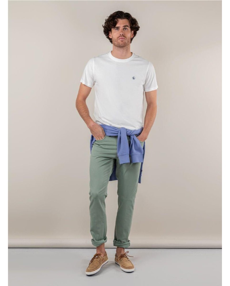 Camiseta EL GANSO Garment Dyed Blanca...