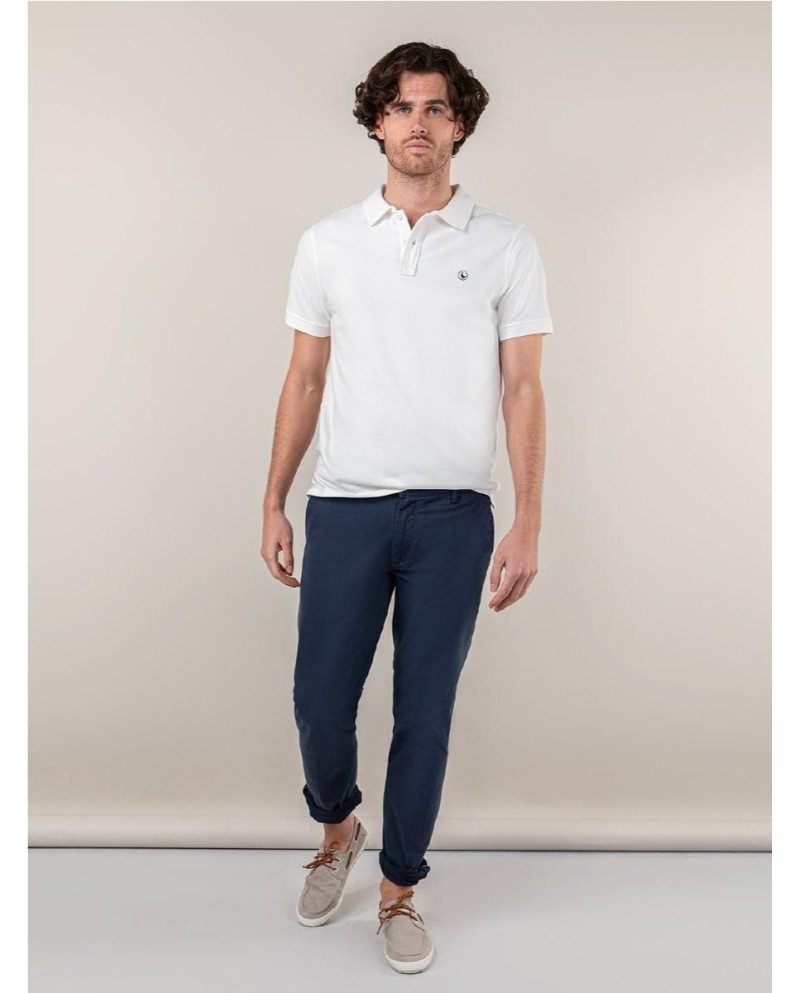 Polo EL GANSO Piqué Garment Dyed BLANCO