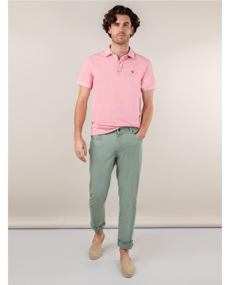 Polo EL GANSO Piqué Garment Dyed ROSA