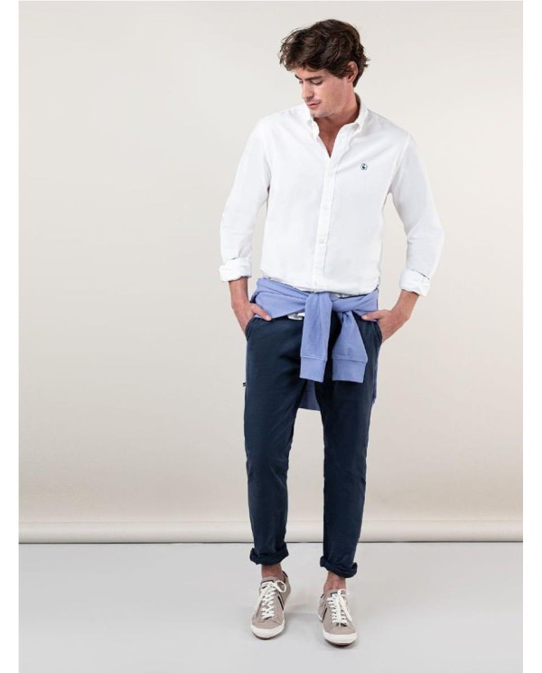 Camisa EL GANSO Garment Dyed Blanca BLANCO