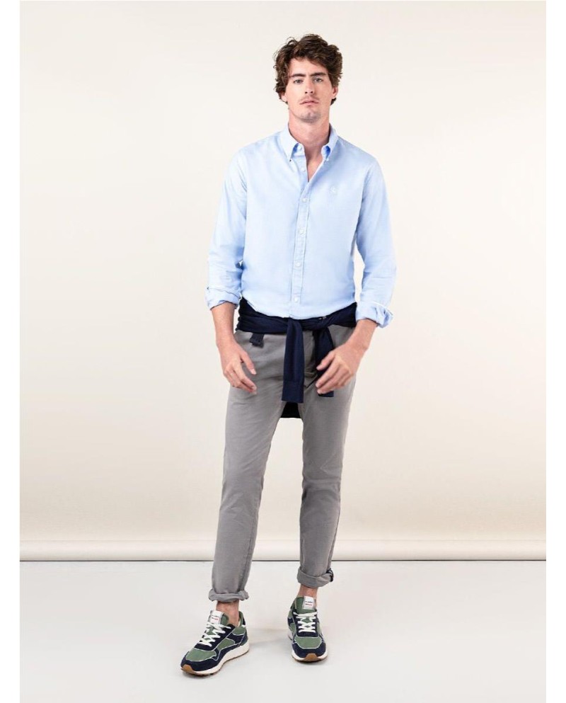 Camisa El Ganso Garment Dyed Celeste...