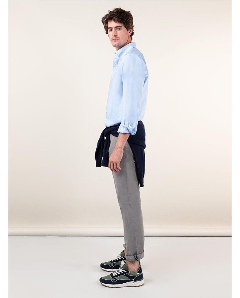 Camisa El Ganso Garment Dyed Celeste...