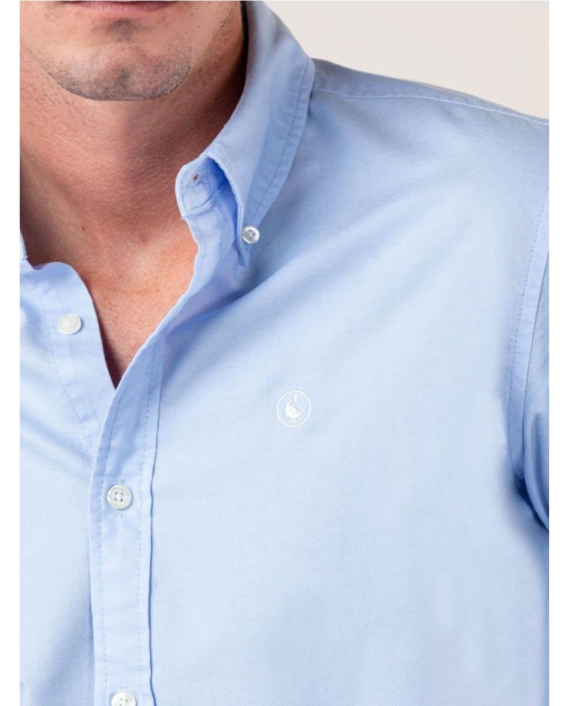 Camisa El Ganso Garment Dyed Celeste...