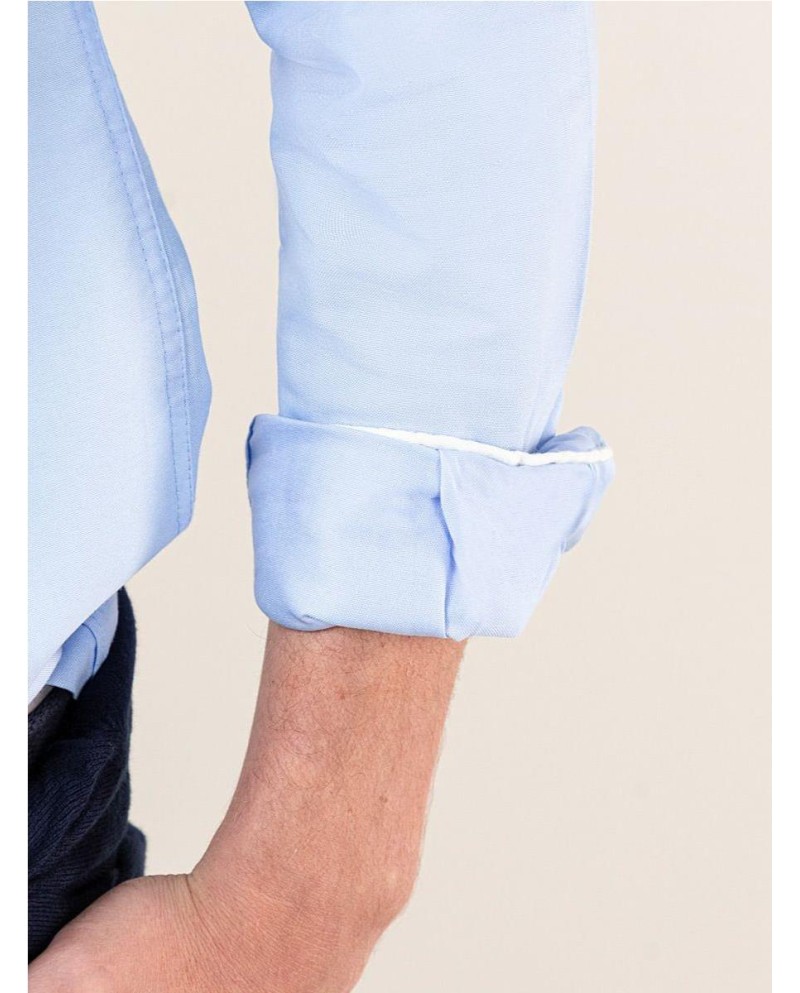 Camisa El Ganso Garment Dyed Celeste...