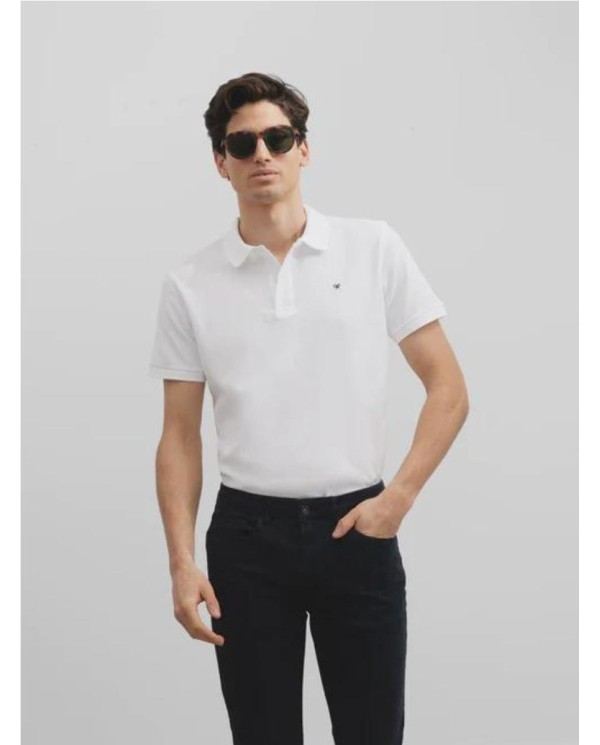 POLO SILBON CLASICO LISO BLANCO
