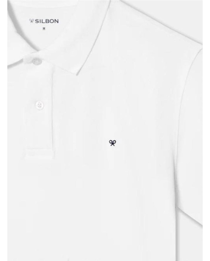 POLO SILBON CLASICO LISO BLANCO