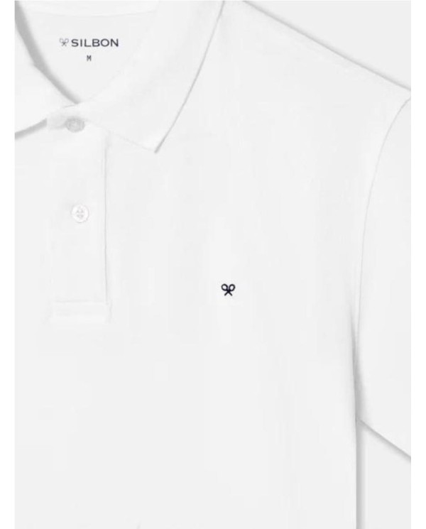 POLO SILBON CLASICO LISO BLANCO