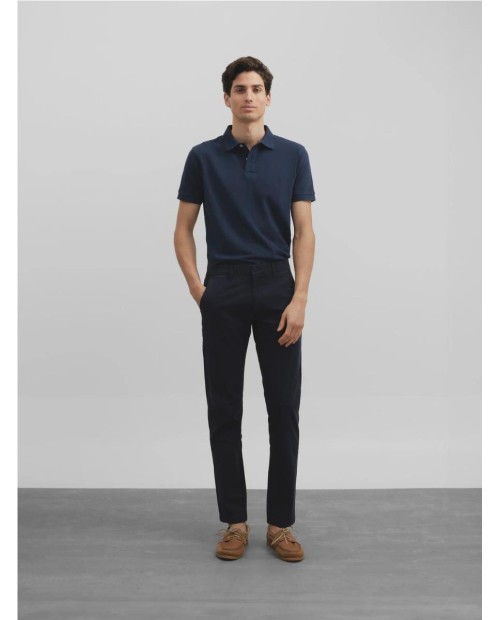 POLO SILBON CLASICO LISO MARINO 2