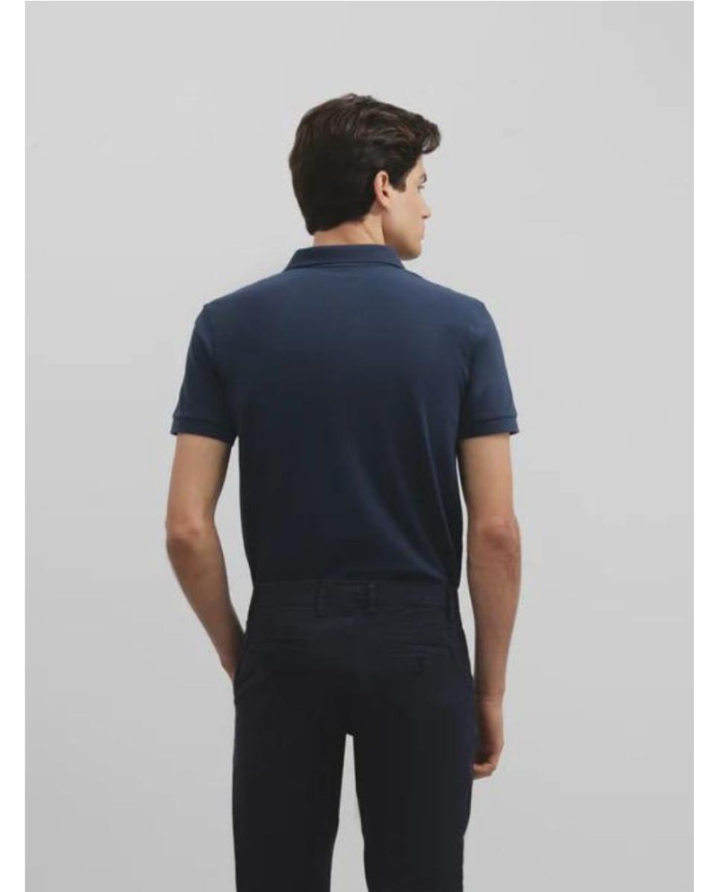 POLO SILBON CLASICO LISO MARINO