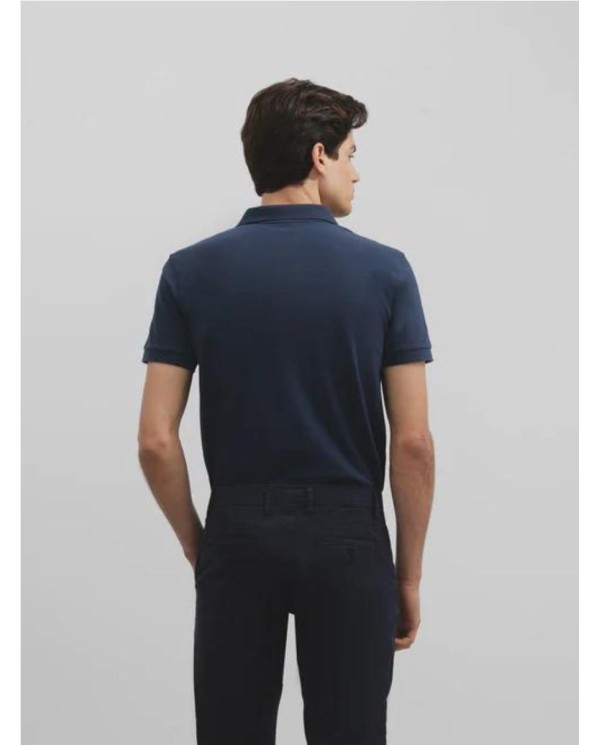 POLO SILBON CLASICO LISO MARINO