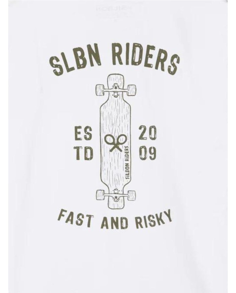 CAMISETA SILBON RIDERS BLANCA BLANCO