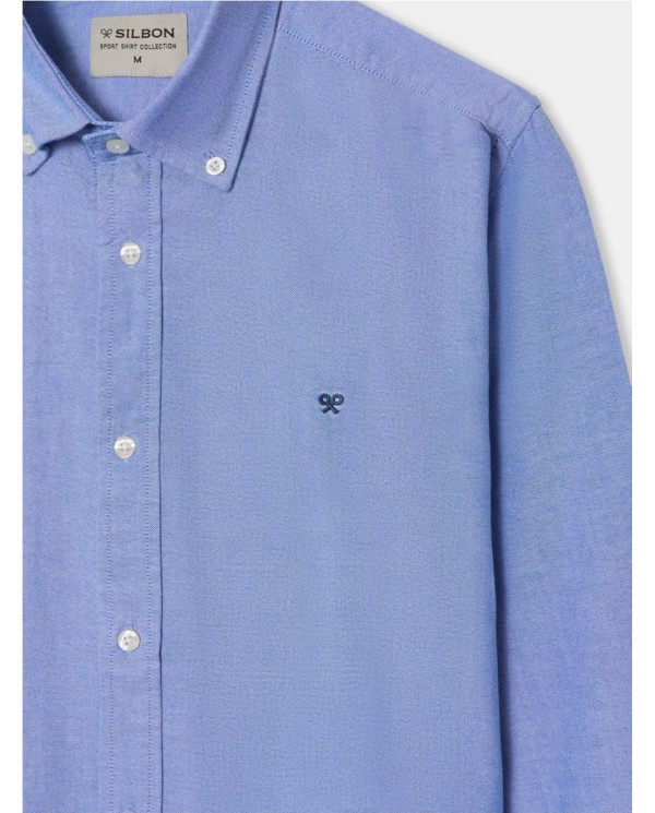 CAMISA SILBON SPORT OXFORD CELESTE