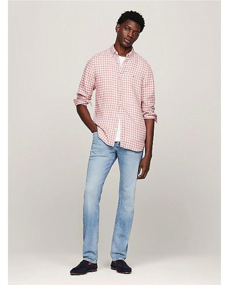 CAMISA TOMMY SLIM DE LINO CON CUADROS... CAMISA TOMMY SLIM DE LINO CON CUADROS...