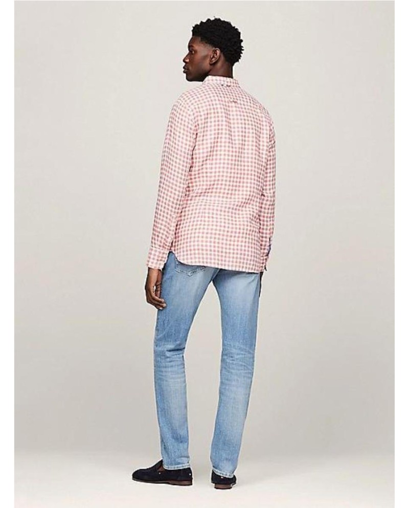 CAMISA TOMMY SLIM DE LINO CON CUADROS... CAMISA TOMMY SLIM DE LINO CON CUADROS...