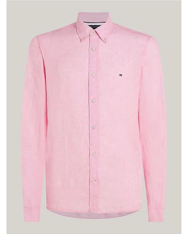 CAMISA TOMMY SLIM DE LINO CON CUADROS VICHY