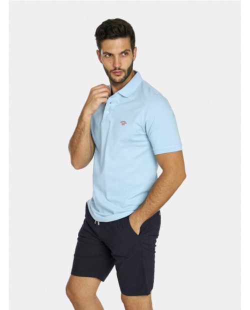 POLO SPAGNOLO PIQUE BASICO CELESTE 2