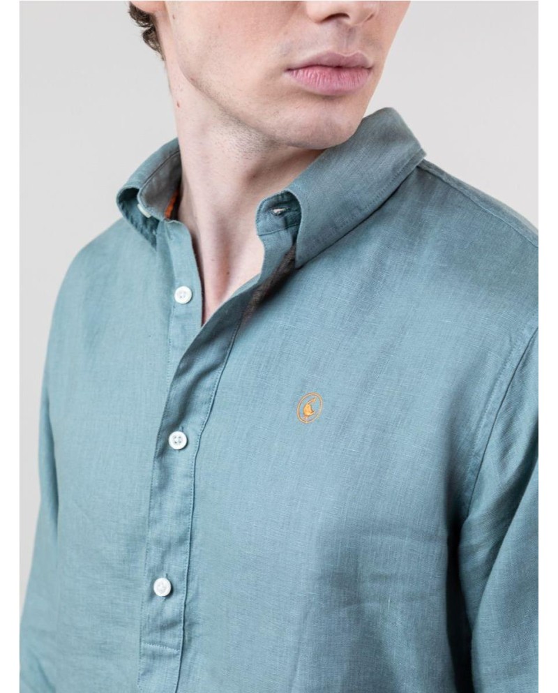 Camisa EL GANSO  Polera Lino Verde VERDE Camisa EL GANSO  Polera Lino Verde VERDE