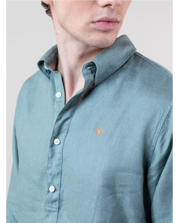 Camisa EL GANSO  Polera Lino Verde VERDE
