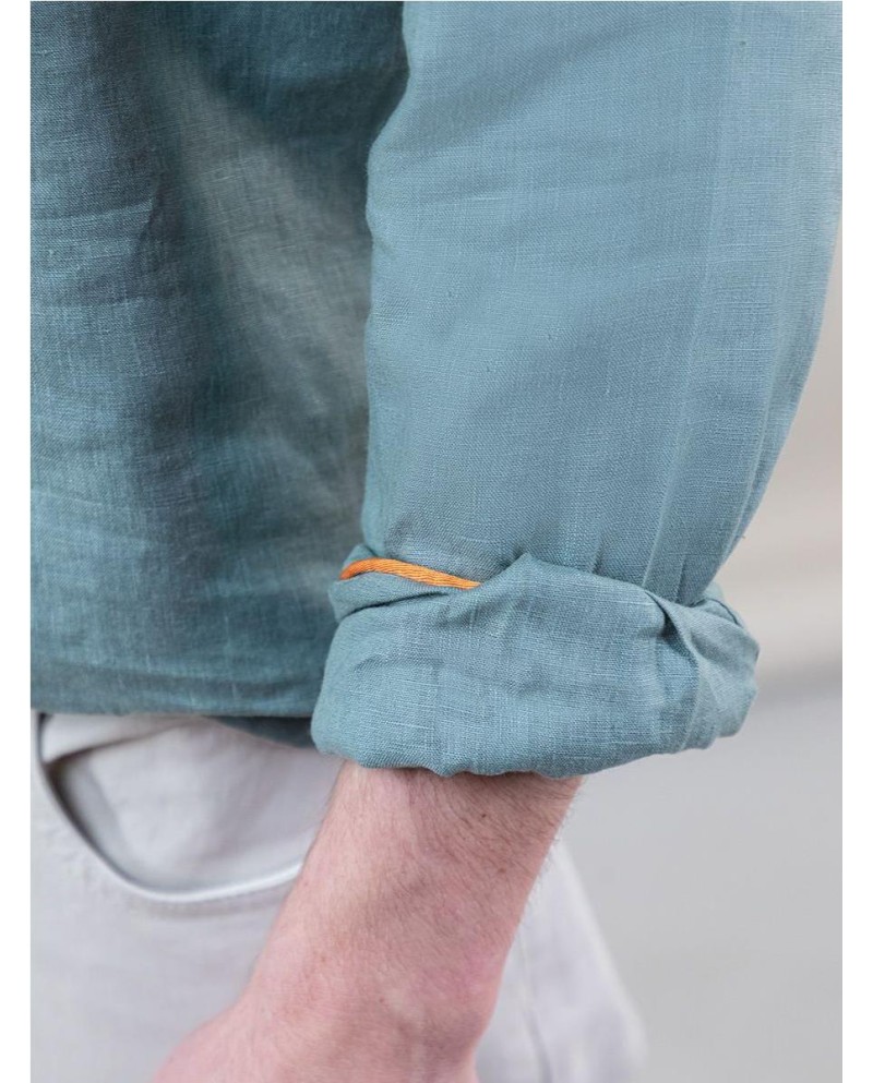 Camisa EL GANSO  Polera Lino Verde VERDE Camisa EL GANSO  Polera Lino Verde VERDE