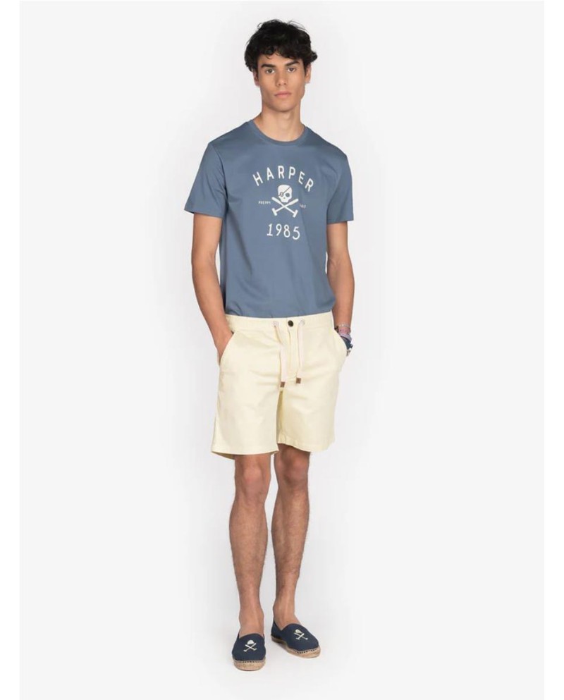 CAMISETA HARPER&NEYER  SKULL AZUL OSCURO