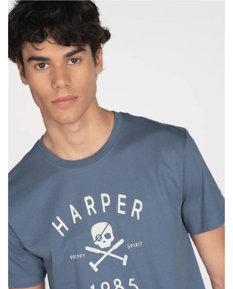 CAMISETA HARPER&NEYER  SKULL AZUL OSCURO