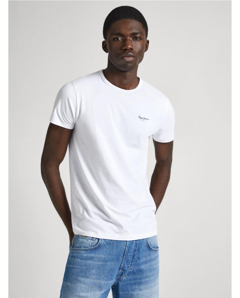 CAMISETA ALGODÓN PEPE JEANS LOGO ESTAMPADO BLANCO