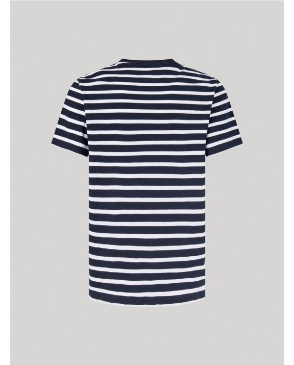 CAMISETA  PEPE JEANS FIT REGULAR DE RAYAS AZUL OSCURO
