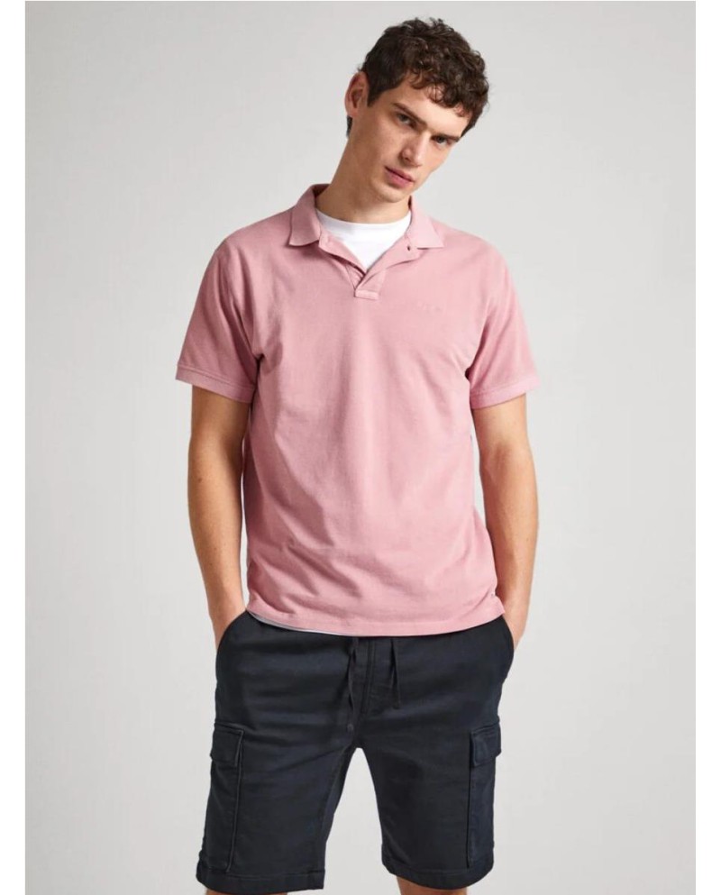 POLO PIQUÉ PEPE JEANS CON LOGO BORDADO ROSA