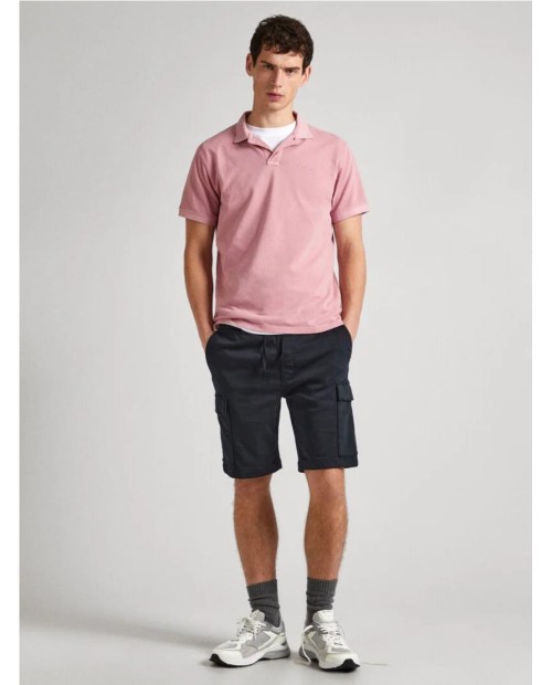 POLO PIQUÉ PEPE JEANS CON LOGO BORDADO ROSA 2